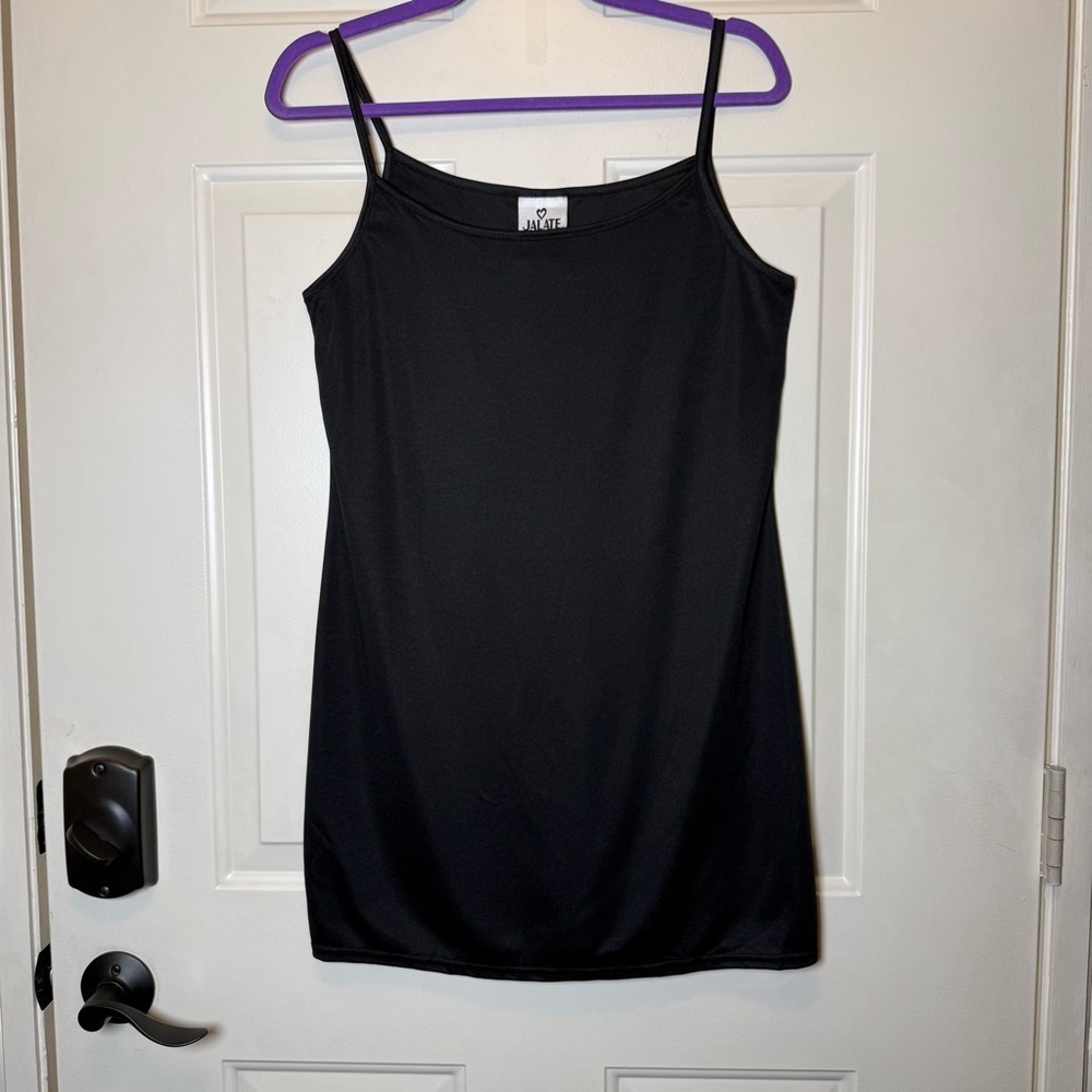 Jalete Y2K Vintage Black Spaghetti Strap Slip Dress Sz M USA Made